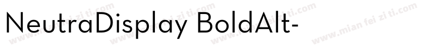 NeutraDisplay BoldAlt字体转换